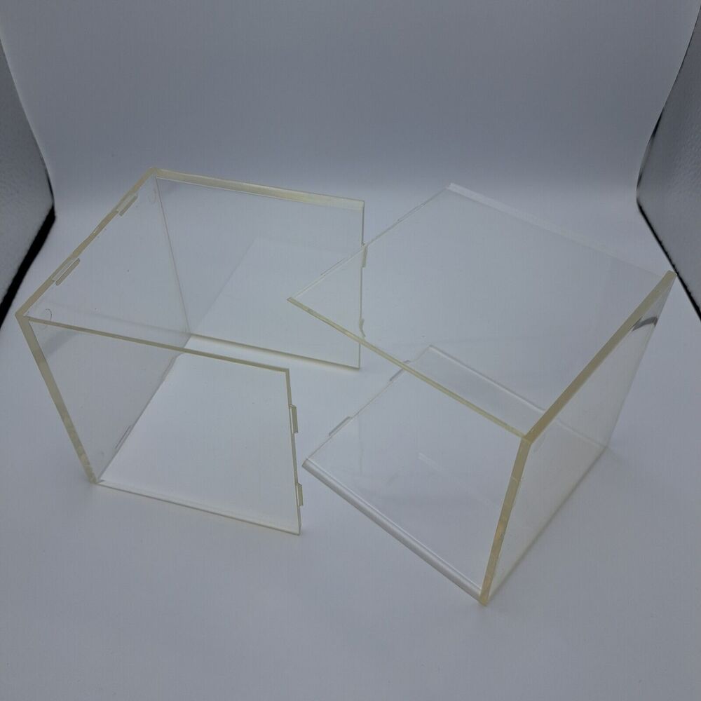 Sports Cubes Baseball Holder Display Case 2-Piece Clear Acrylic Patent Pending - Picture 4 of 9